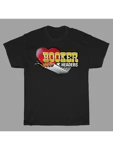 Hooker Headers Racing Logo Men'S T-Shirt - 100%, Breathable & Comfort Fit, Casual Round Neck Tee for All Seasons for All Season 220G Single Sided Printed Crew Neck Short Sleeve T Shirt