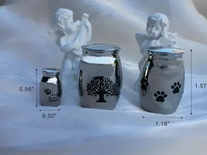 Dog/Human Ashes Keepsake-Pet Urns Keychain for Dog-Personalized Cremation Keyring Urn-Pet/Human Memorial Dog Paw Keychain-Pet Ashes Keepsake