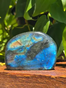 Labradorite Crystal Free Form Carving "F"
