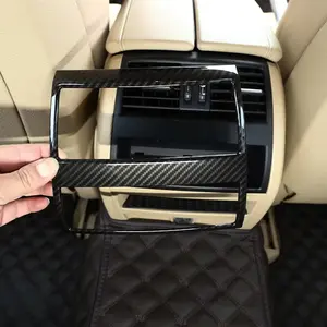 For BMW 5 Series F10 F11 535I 550I 520I 530I 2011-2017 ABS Carbon Fibre Rear Armrest Box Air Conditioning Vent Trim Cover