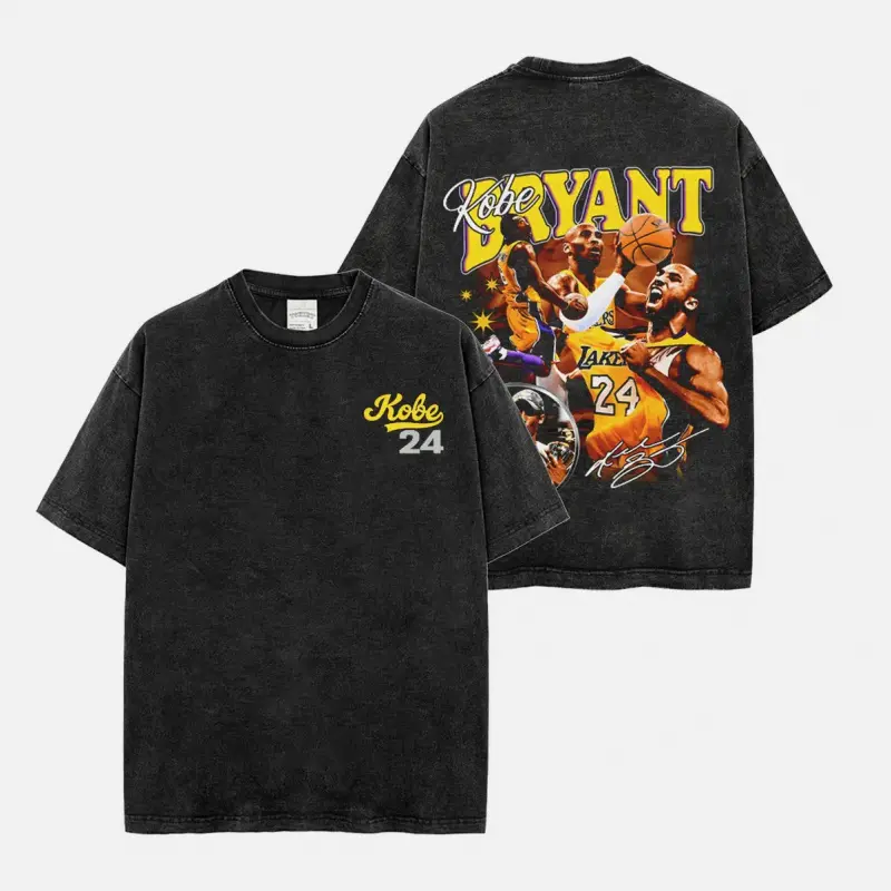 KOBE Mamba Bryant 24 LAKERS Bootleg Unisex Acid Cotton T-Shirt Basketball Legend Shirt Gift For True Basketball Fa Soft Everyday Tee