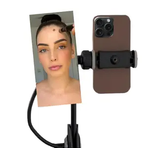 Adjustable Clip On Convex Mirror, Portable Selfie Accessories for Tripods, Influencers, UGC Creators, GRWM, Security, and Smartphone back Camera Cellphone Compact