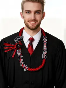 Graduation Wreath 2026 (1 piece) Graduation Ribbon, Double Braided Chain, Graduate Badge, Handmade Wreath, Graduate Gift, Graduation Ceremony, Suitable for Seniors, Daughters, Sons, Friends, Couples, Graduation Ceremony, School