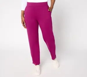 Denim & Co. Petite EasyWear French Terry Ankle Pant