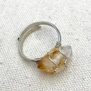 Wire Wrapped Crystal Ring