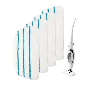 GLEEHILL Steam Mop Replacement Pads 4-Pack - Microfiber Scrubbing Refills for Deep Cleaning, Reusable & Machine Washable, Universal Floor Cleaning System Pads