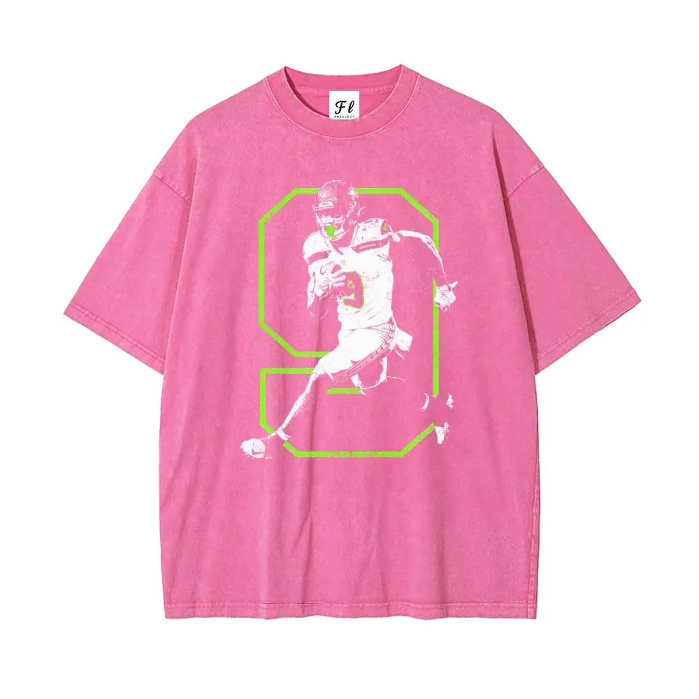 Number 9 MVP 2026 Football Oversize Unisex Washed T-Shirt for