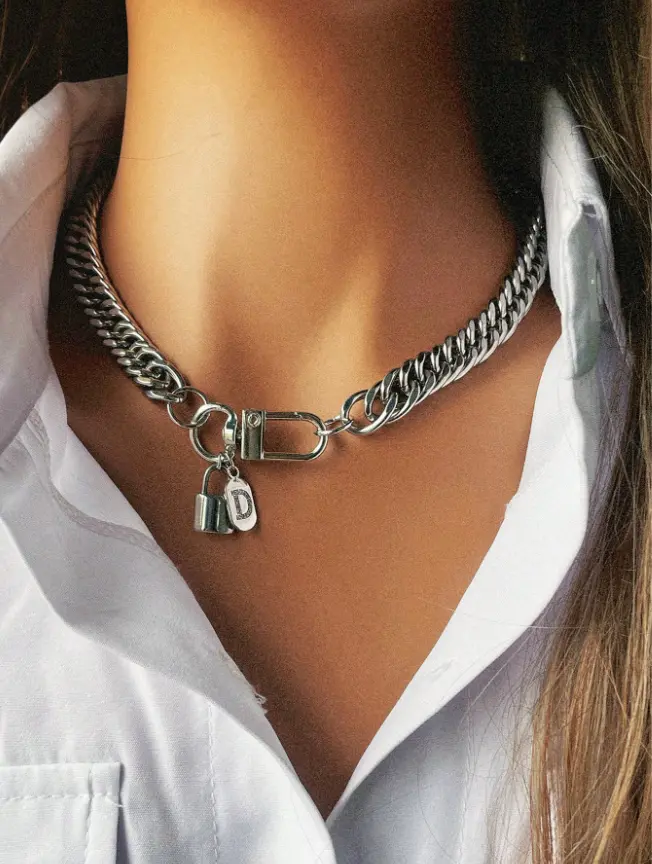 Letter Pendant Necklace Style Adjustable Chain Jewellery