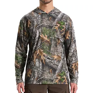 LOOGU MEN'S CAMO LIGHTWEIGHT HUNTING HOODIE FOR FISHING HIKING
