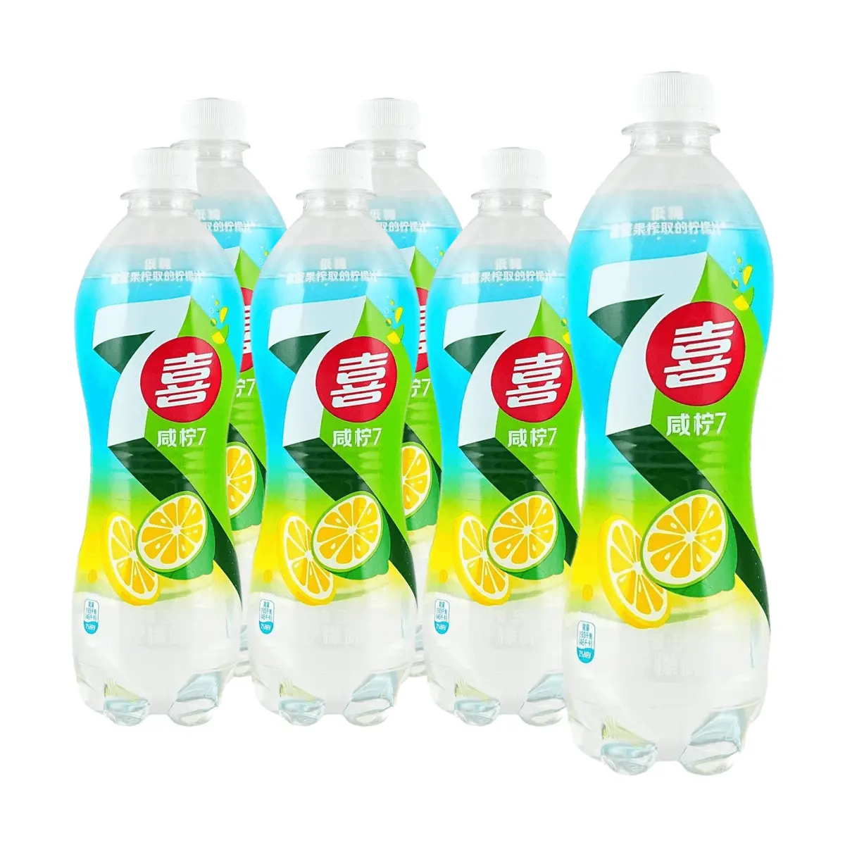 PEPSI 7 Up Xian Ning 7 Salty Lemon Soda 550ml x 6 Pack - Low Sugar Chinese Version