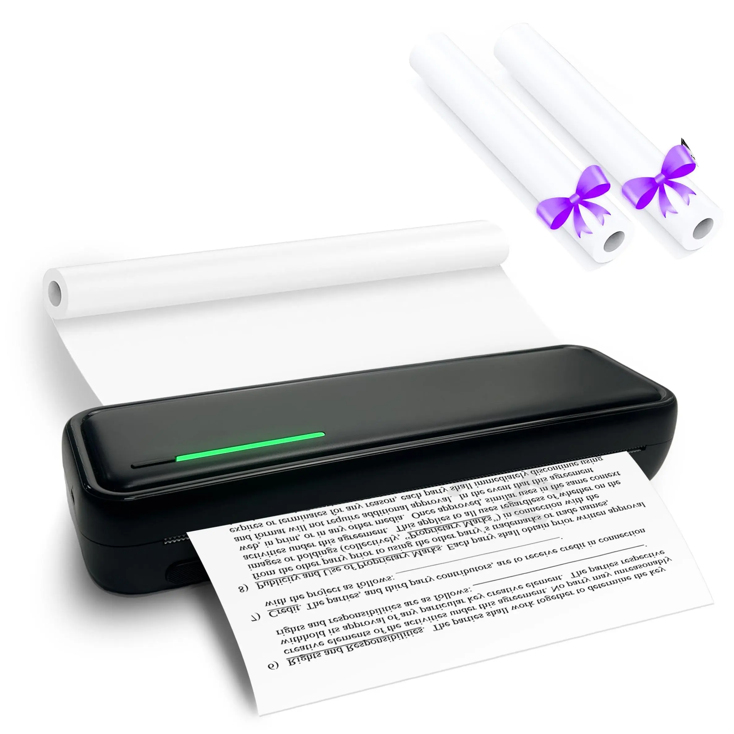 Black Printer + 3 Rolls of Paper