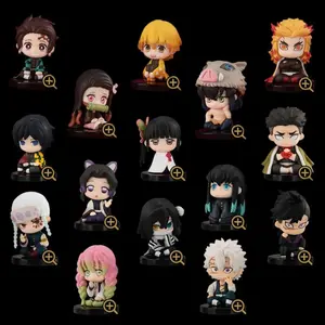 Anime Demon Slayer Kimetsu no Yaiba Figure Kamado Tanjirou Action Figure Agatsuma Zenitsu Nezuko Warrior Q Version PVC Model Toy
