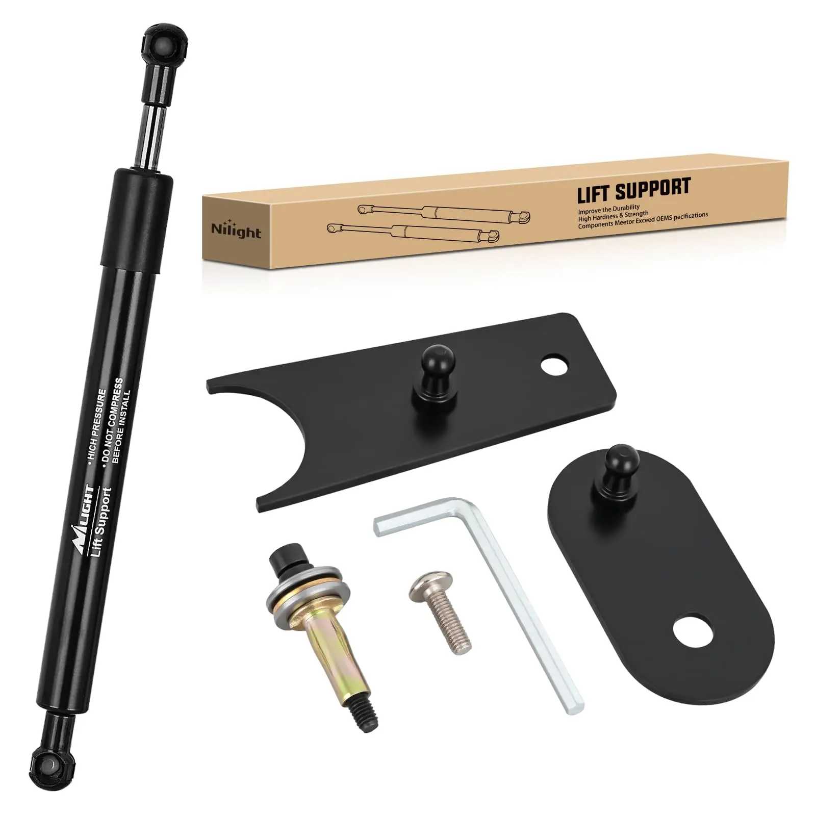 Nilight Pickup Tailgate Assist Shock - Vehicle Accessories, Auto Replacement Part for 07-19 Chevy Silverado & GMC Sierra 1500, 2500 & 3500 HD Tail Gate Lift Assist Damper