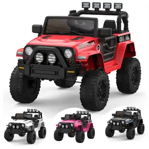 12V 2-Seat Electric Ride-On Toy Car – Off-Road Wheels, Parental Remote, Dual Doors, Spring Suspension, LED Lights, MP3 Music, Safety Belt – Perfect for Kids