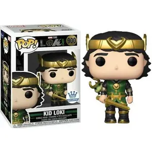 Funko Pop! Kid Loki Metallic, Loki 900 - Funko Shop Exclusive Vinyl Figure in PopShield Protector