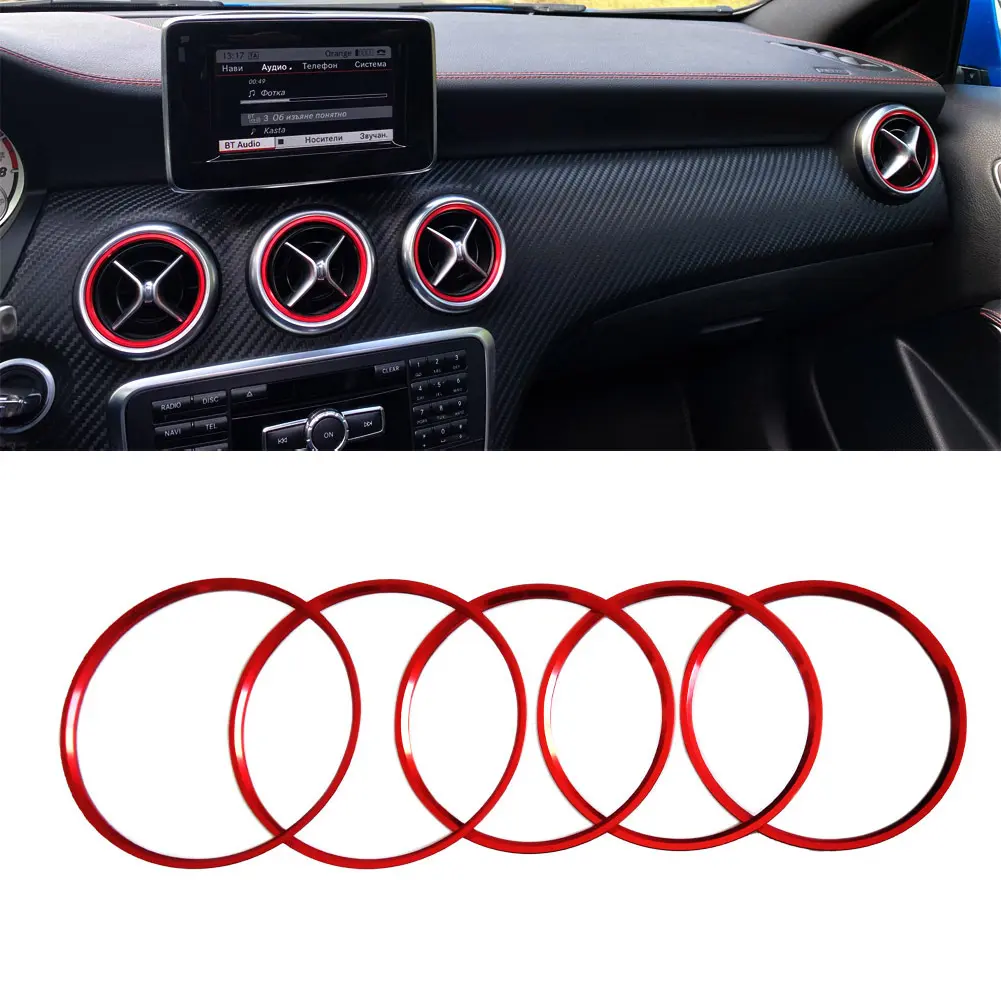Colorful Ventilation Hood Decorative Kit, suitable for Mercedes-Benz A, B, GLA, CLA series (W176, W246, C117, X156, AMG) - Easy installation using adhesive stickers, Car Accessories