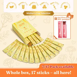 LeafStory Collagen Glow Reset Jelly (17 Sticks/7 Sticks): Orange Flavor, Collagen, Support Skin Health & Elasticity, Support Hair & Nails, Stress Relief & Nerve Health, Sugar-Free, Gluten-Free, Non-GMO, Gelatin-Free, Natural Ingredients-BD