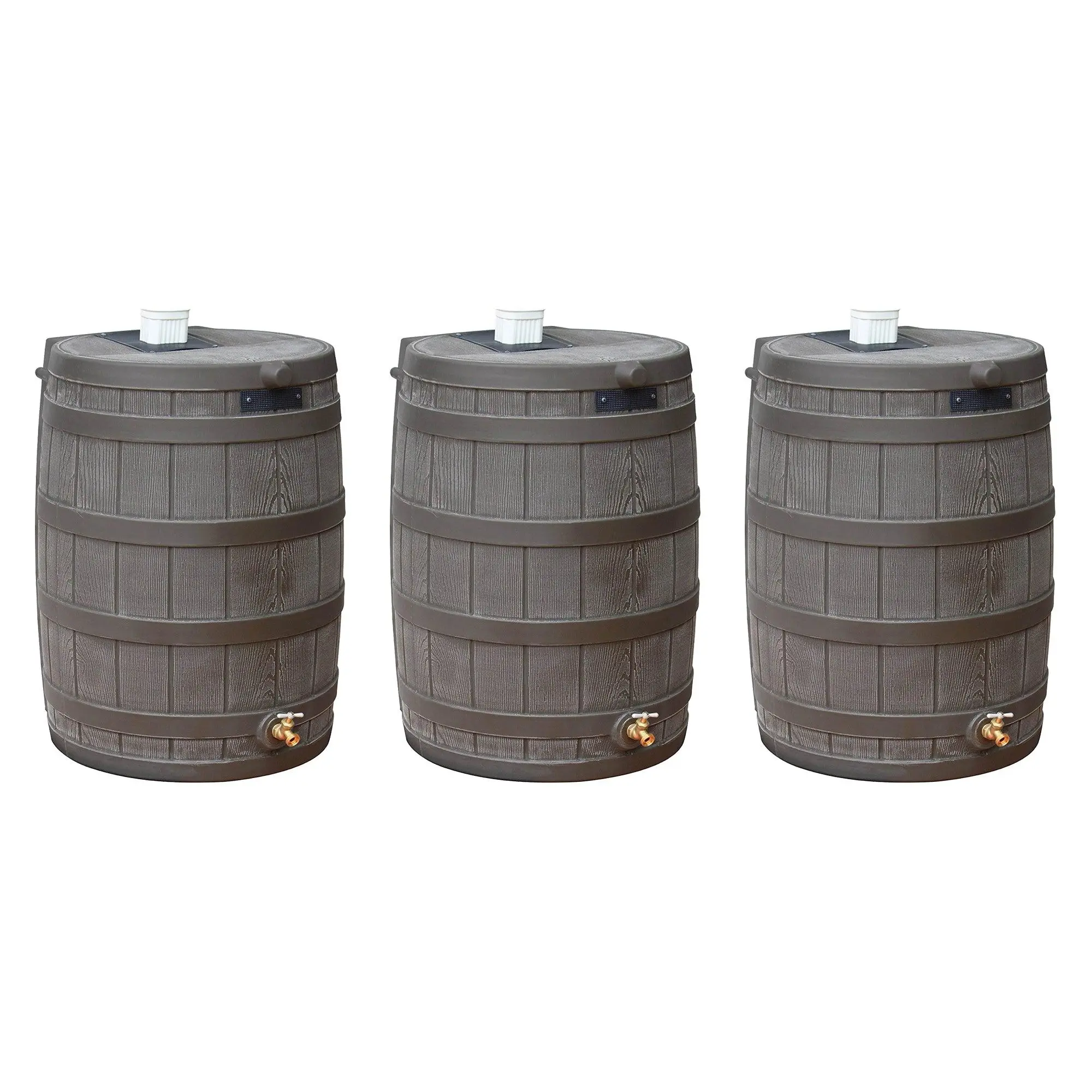 Good Ideas Rain Wizard 50 Gallon Plastic Rain Barrel with Brass Spigot (3 Pack) Good Ideas Rain Wizard 50 Gallon Plastic Rain Barrel with Brass Spigot (3 Pack)