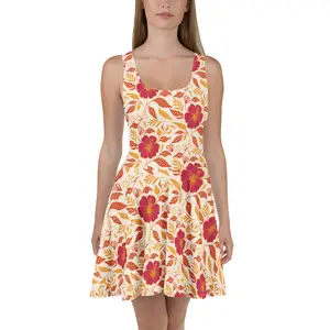 skater dress flowy mini dress for women , women's casual summer dress