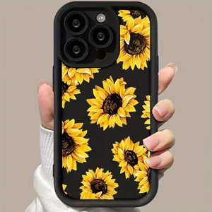 A Stylish And Charming Yellow Sunflower TPU Design That Fits The For Iphone 15 Pro Max, As Well As Models 14, 13 Pro, 12, 11, 7, 8 Plus, X, XR, And XS Max, This Case Offers Robust Shockproof Protection And A High Aesthetic Appeal
