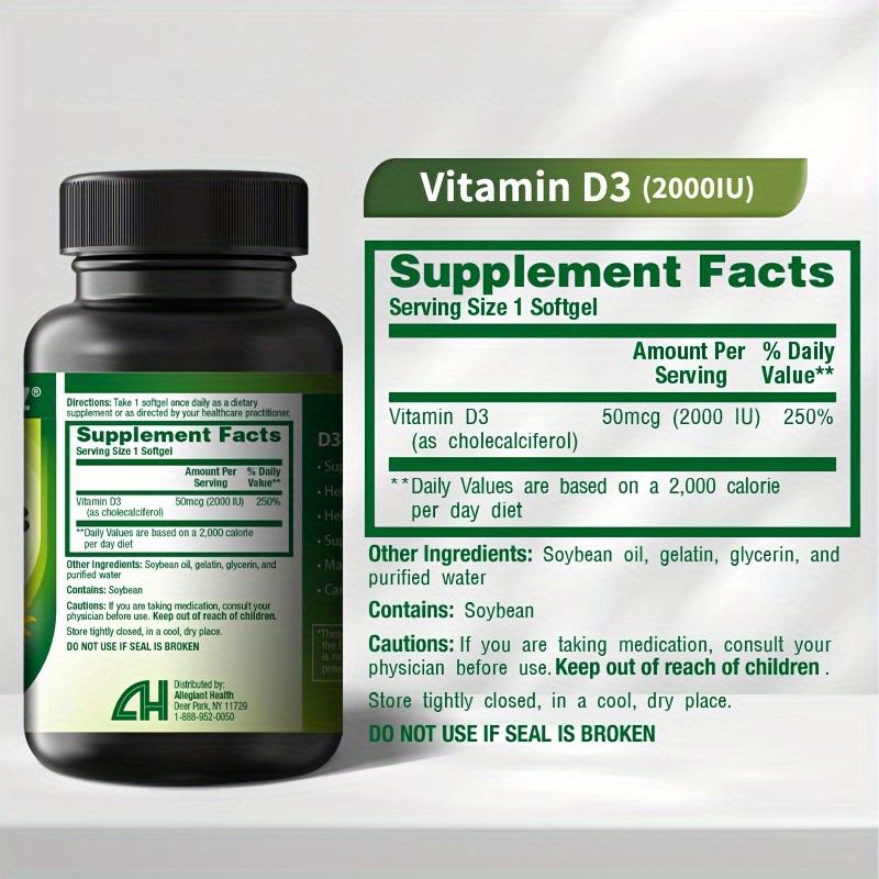 HealthA2Z Vitamin D3 (25 mcg) - 90 Softgels (Pack of 1) - Sunshine Vitamin for Immune & Bone Support, Mood & Energy - Calcium Absorption