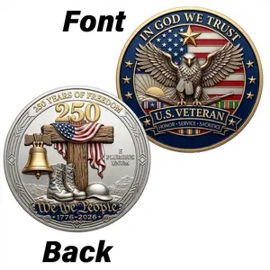 Personalized USA 250th Anniversary Commemorative Coin, America Merchandise 250 Collectible