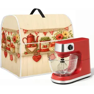 4.5 qt and All 5 qt Kitchen stand mixer Dust Cover, Kitchen Appliance Protective Covers with Top Handle and Pocket, Classic shelf