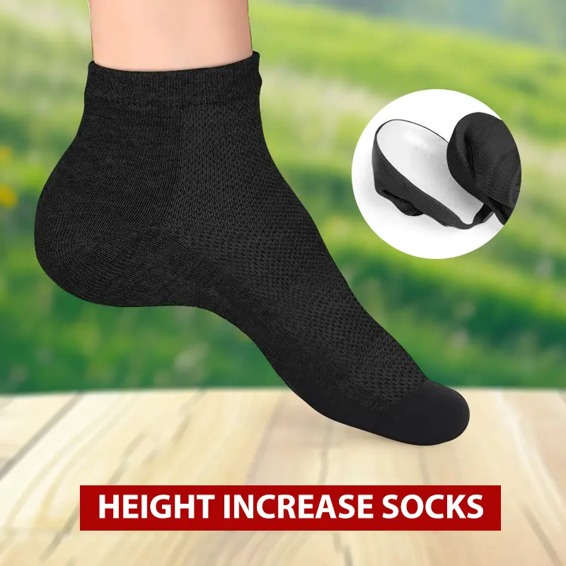 Men's and Women's Invisible Heightening Socks Insoles, Equipped with Cushioned Non-slip Bottom Breathable Thin Socks Lining, Ingeniously Designed To Achieve Comfortable and Concealed Heightening Effect, Suitable for Various Occasions with Casual Shoes