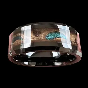 Men's ring made of stainless steel, classic fashion style as engagement gift and daily wear jewelry accessory for boyfriend, husband