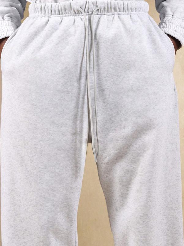 Men's Grey Sweatpants Casual Embroidered Joggers for Daily Wear Gym Street Style basic outfits outdoor outfits streetwear outfits baggy pants