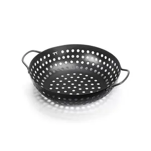 Non-Stick Round Grill Wok, 10.75"