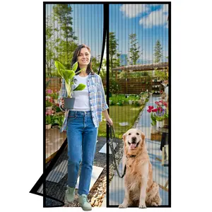 Magnetic Screen Door,Self Sealing Magnets, Easy Install Screen Doors with Magnets,Pet & Kid Friendly
