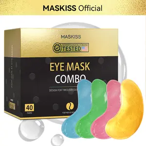 Maskiss Eye Mask 40Pairs Hyaluronic Acid Eye Masks for Dark Circles Puffy Eyes Undereye Bags,Daily Collagen Eye Masks Sheet Smooth