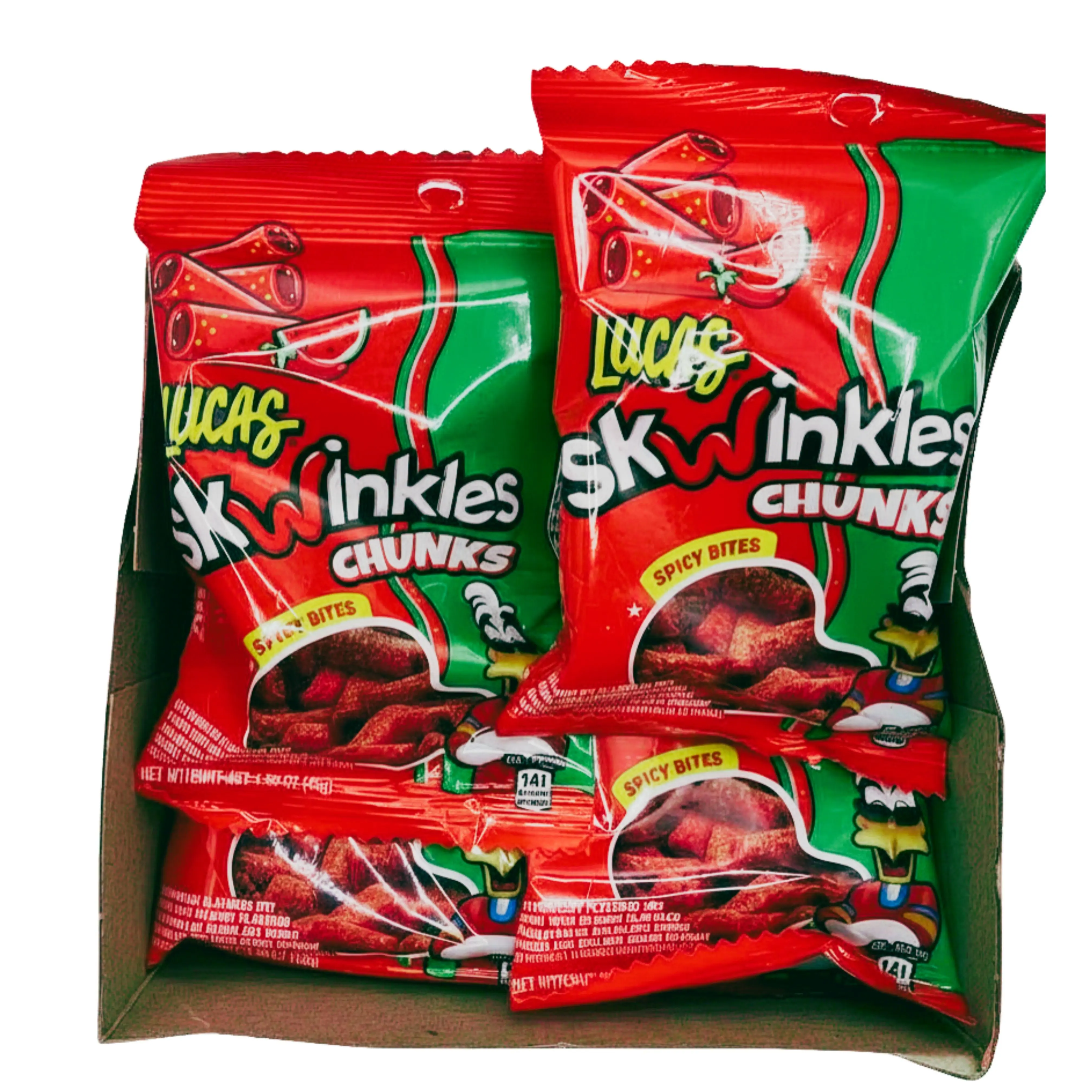 Lucas Skwinkles Chunks Watermelon Chamoy Mexican Candy 6 Pack