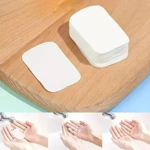 1 Pack Paper Soap Sheet, Portable Disposable Soap Paper, Travel Hiking Washing Bath Supplies For Hand And Body