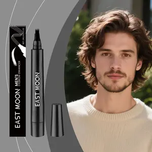 Men's Water Eyebrow Pen, Brow Pencil, Makeup, Cosmetic, Natural Color, Creates 3D Brow Shape, Smooth Application, Easy to Use, Perfect for Grooming