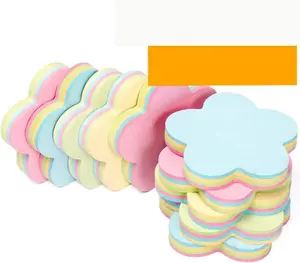 Sticky Notes Self-Sticky Notes,100 Sheets/Pad, 10Pads/Pack in Box,Easy to  for School, Business, Family, Office Supplies (Flower Shape)