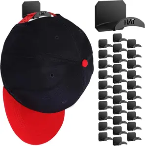 32 Pack Hat Racks for Baseball Caps, No Drilling Hat Holder Organizer, Self-Adhesive Hat Hooks for Boys Room Decor, Hat Display for Wall