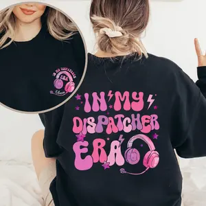 In My Dispatcher Era Shirt With Name, 911 Police Sweatshirt, Emergency Crew Tee