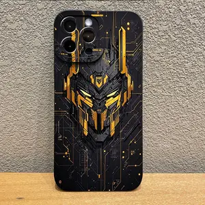 Transformer Mask Design Phone Case, Full Body Shockproof Phone Protective Cover, Phone Accessories Compatible with iPhone 16 15 14 13 12 11 X XR XS 8 7 Plus Pro Max Series, Smartphone Casing