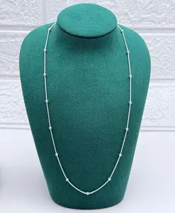 925 Silver ''COLA DE RATON CON BOLITA'' -  Mouse Tail Chain With Ball