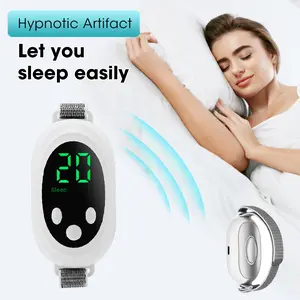 EMS Sleep Aid Device Microcurrent Sleep Aid Machine Sleep Instrument for Insomnia Stress Anxiety Relief Palm Pulse Massager Retro TV Shape Phone Screen Amplifier