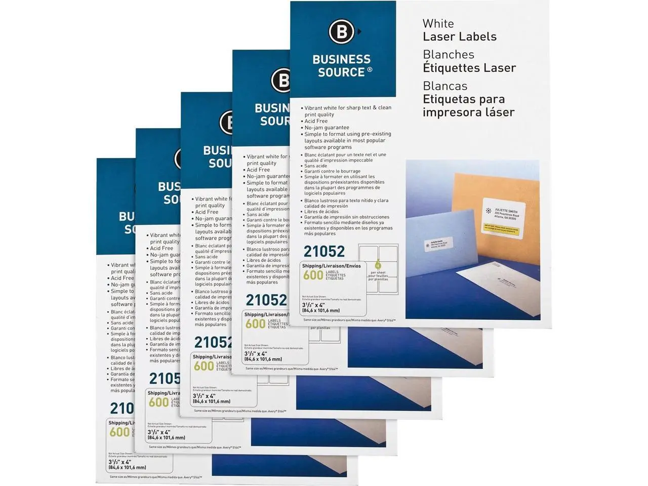 Business Source Bright White Premium-quality Address Labels Business Source Bright White Premium-quality Address Labels