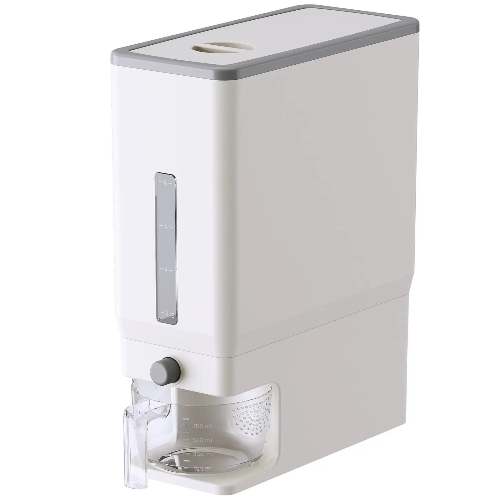 2 Pack Rice Dispenser Containier 25 Lbs with Measuring Cup and Sealed Moisture Proof Lid for Kitchen Pantry Household.rice storage