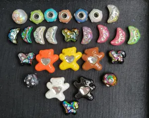 Ltty(10676)gc.Ltty-P47-Mix Styles UV Iridescent Coati ng Rhinestone Inlaid Beads 3pcs per ba g20.99（20bags）37.99（40bags）54.99（60bags）89.99（100bags）140.99（160bags）