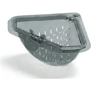 Magnetic Sturdy Triangular-Shaped Kitchen Sink Corner Strainer Rack, Heavy-Duty Drainage & Filter Basket with Twist-Open Bottom, Punch-Free Installation, Space-Saving for Utensil Draining Storage
