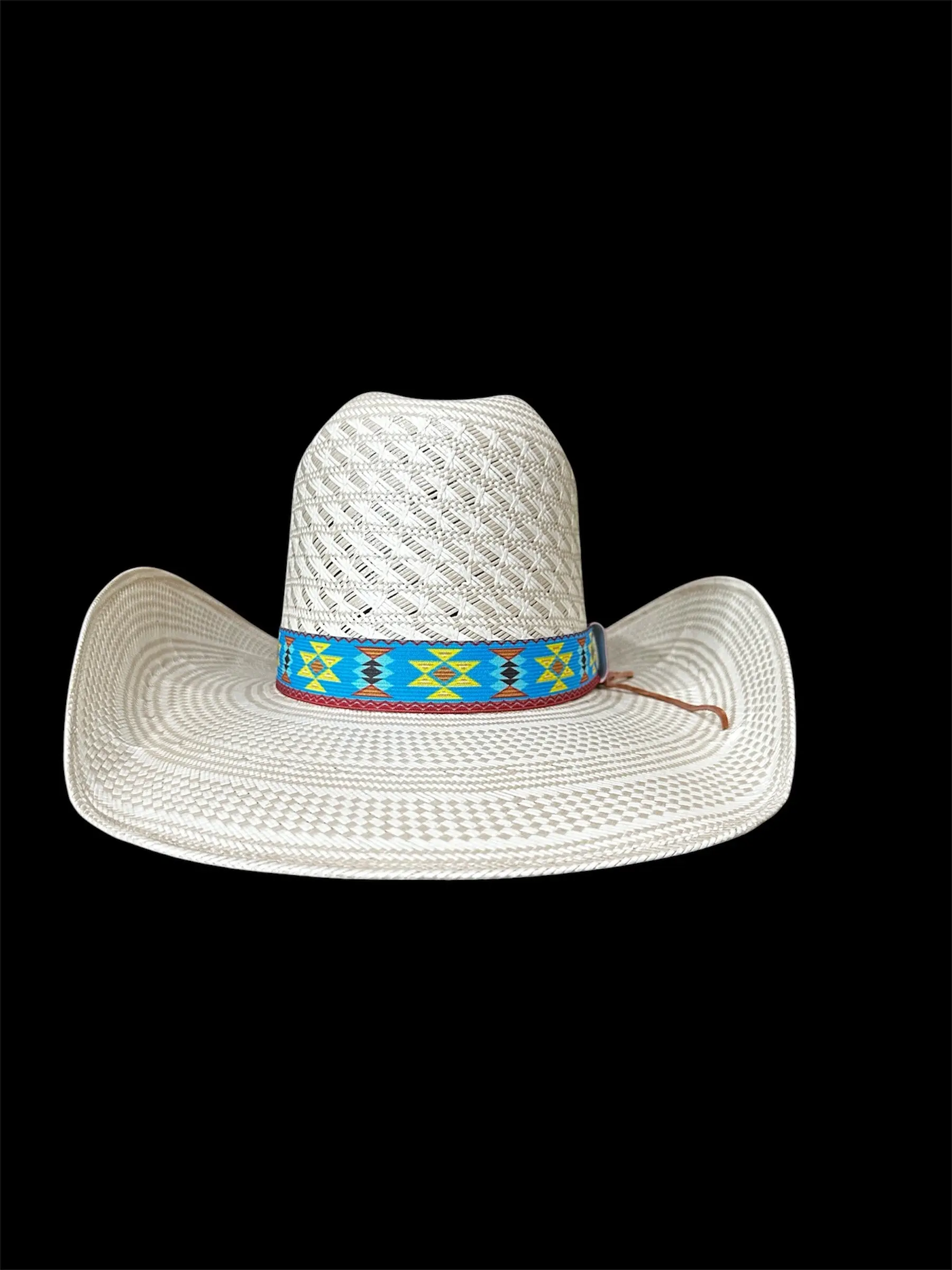 Yellow and Blue Elastic Hat Band (1.25 inch)