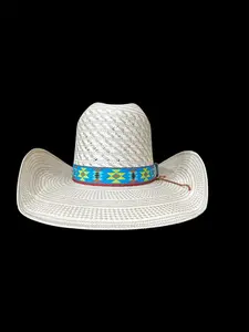 Yellow and Blue Elastic Hat Band (1.25 inch)