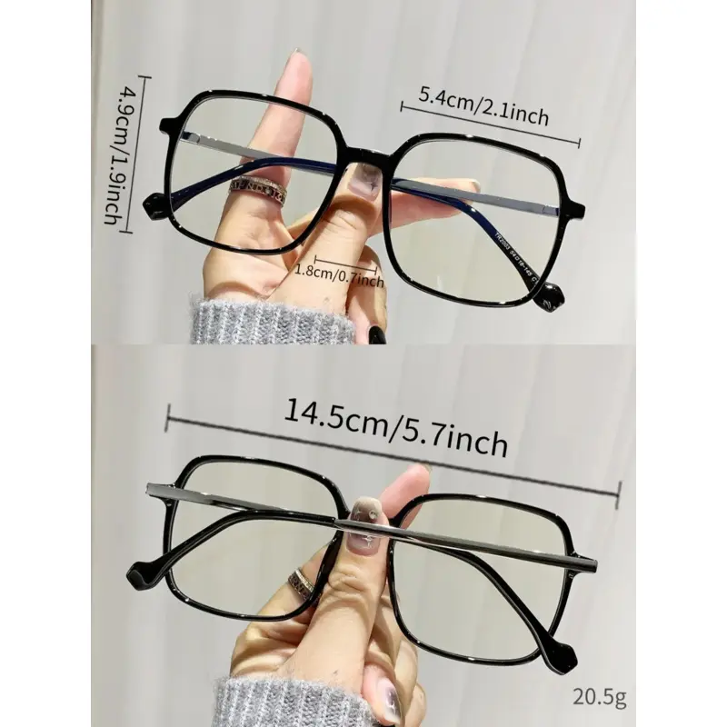 Women's Trendy Square Blue Light Blocking Glasses, Full Rim Tortoiseshell Frame, Female Casual Fashion Everyday Accessory, Blue Light Blocking Lens