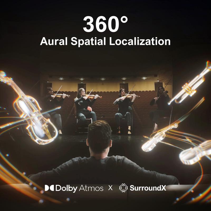 ULTIMEA Poseidon D80 BOOM Soundbar 7.1ch Dolby Atmos with Explosive Deep BASS, 4 Wired Surround Speakers, Subwoofer, HDMI eARC, Bluetooth & App Control – 2025 New Version Home Theater System for Powerful Sound Experience